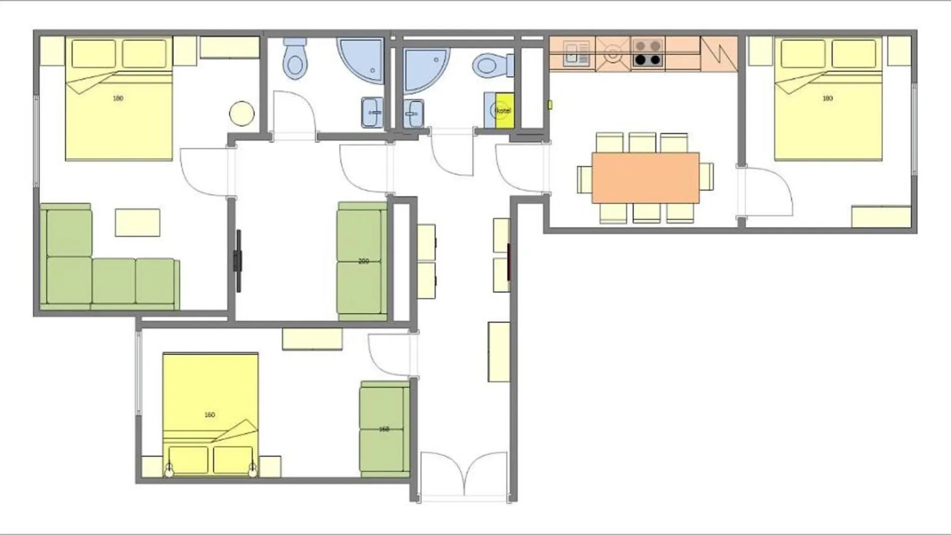 3Bdr City Center Ruterra Apartment Prague